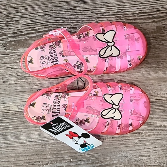 Disney Minnie Mouse Bow Closed Toe Sandals Size 13 - Picture 1 of 5